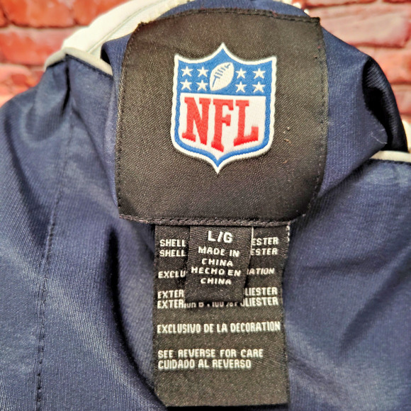 Dallas Cowboys Reversible Coat Mens Large Navy White NFL Football Sports - Picture 11 of 12